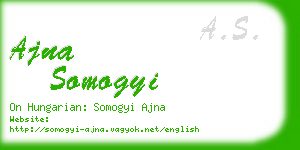 ajna somogyi business card
